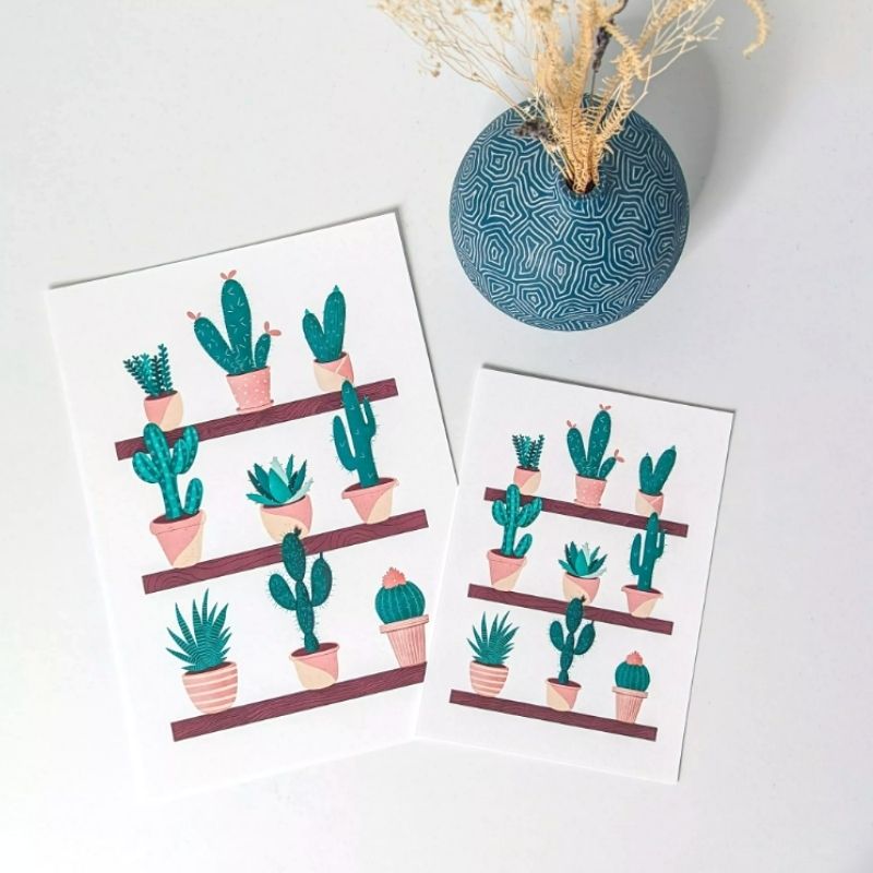 Petite Affiche A5 Cactus