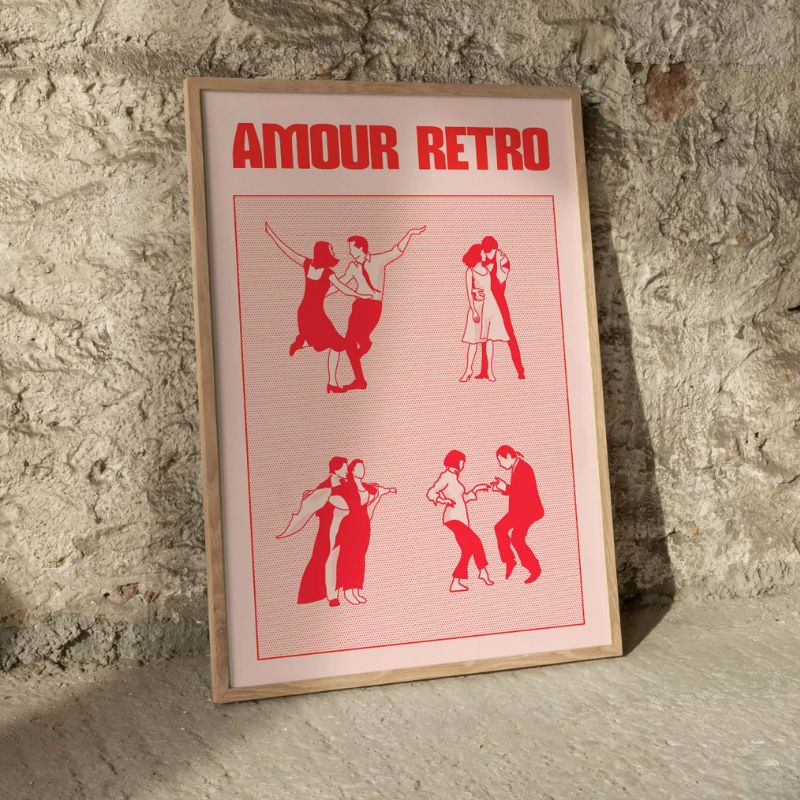Affiche Amour Retro