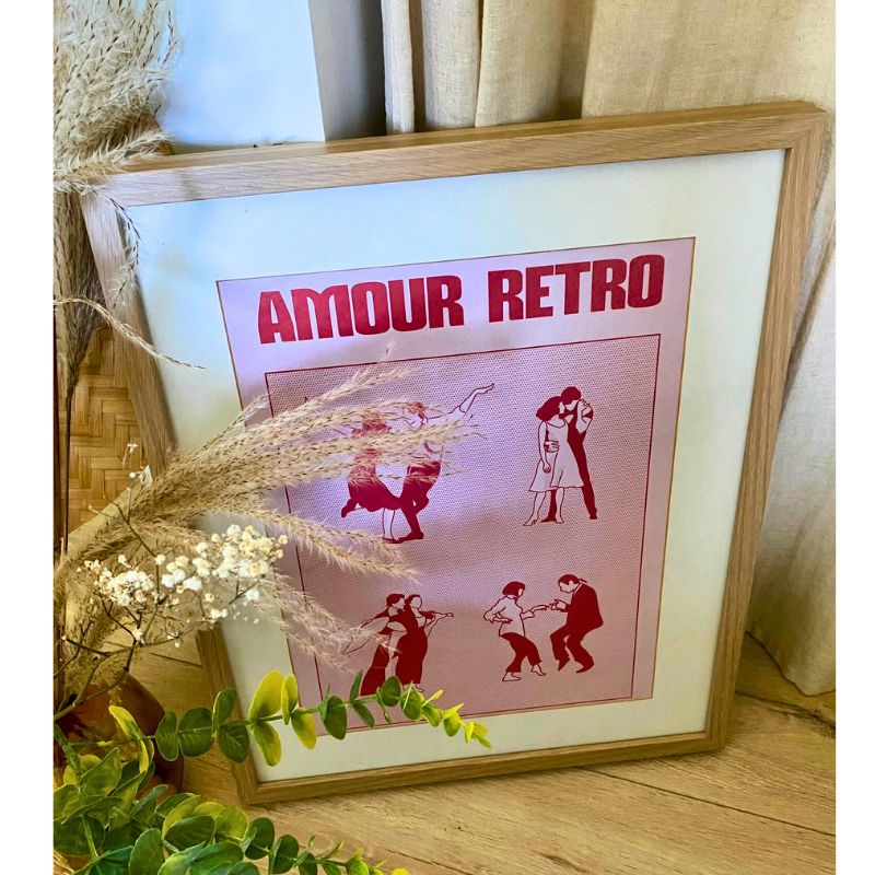 Affiche Amour Retro