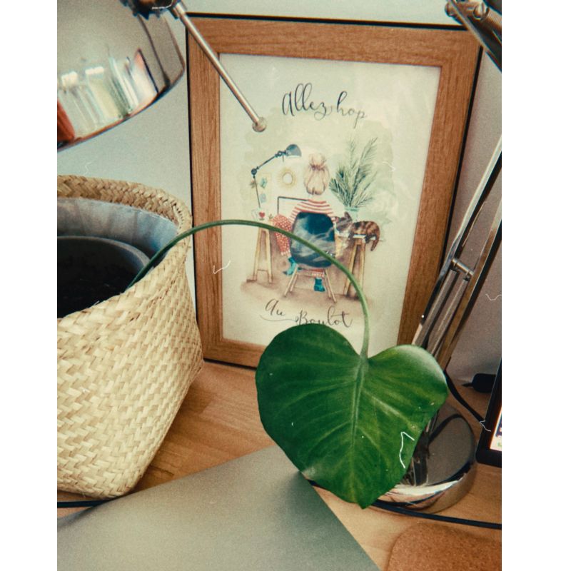 Affiche Aquarelle Télétravail