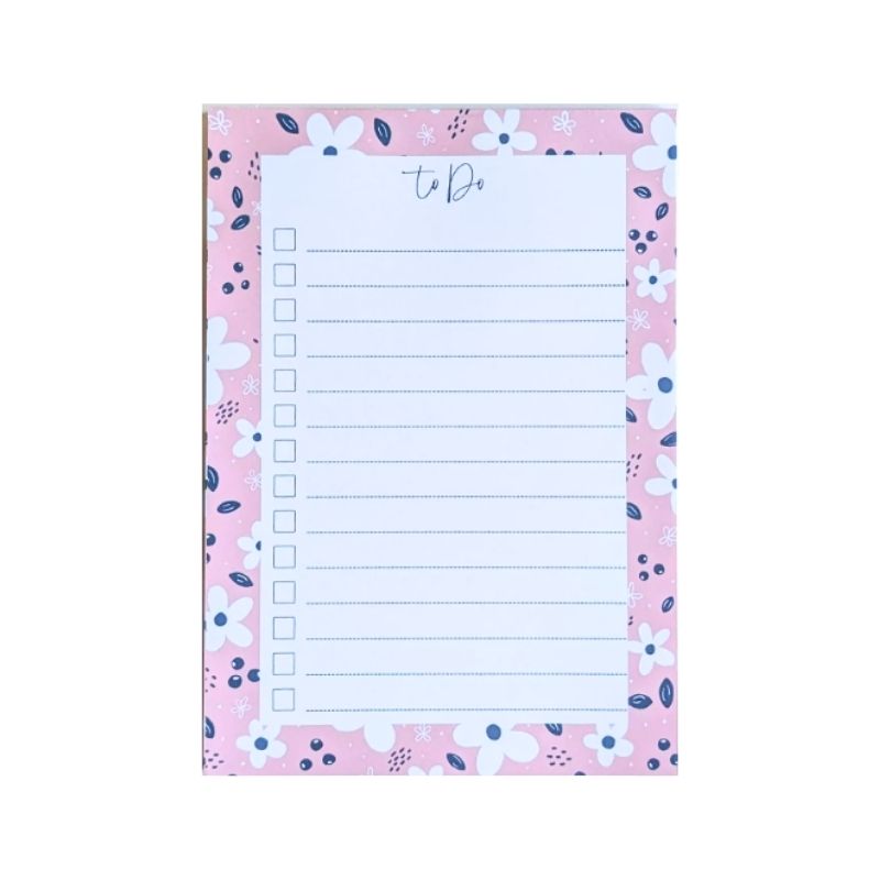 Bloc-Notes A5 pour To-Do List Petites Fleurs