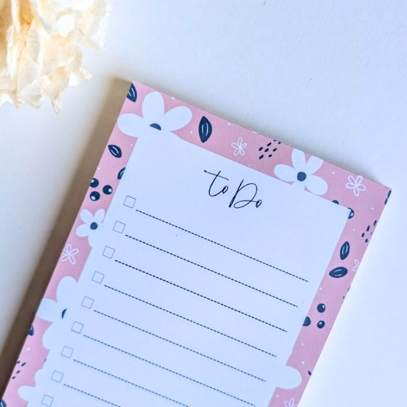 Bloc-Notes A5 pour To-Do List Petites Fleurs
