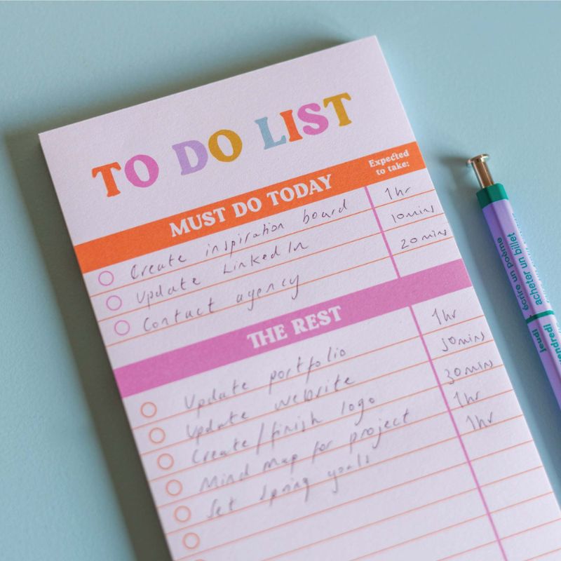Bloc-Notes pour To-Do Lists Color Pop