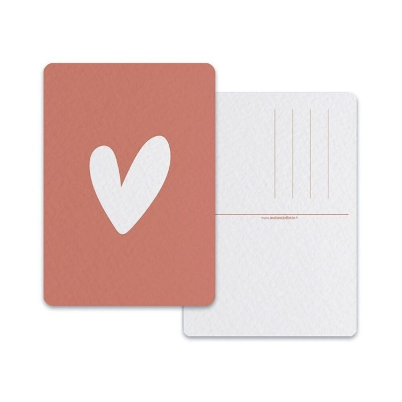 Carte simple Cœur Rose