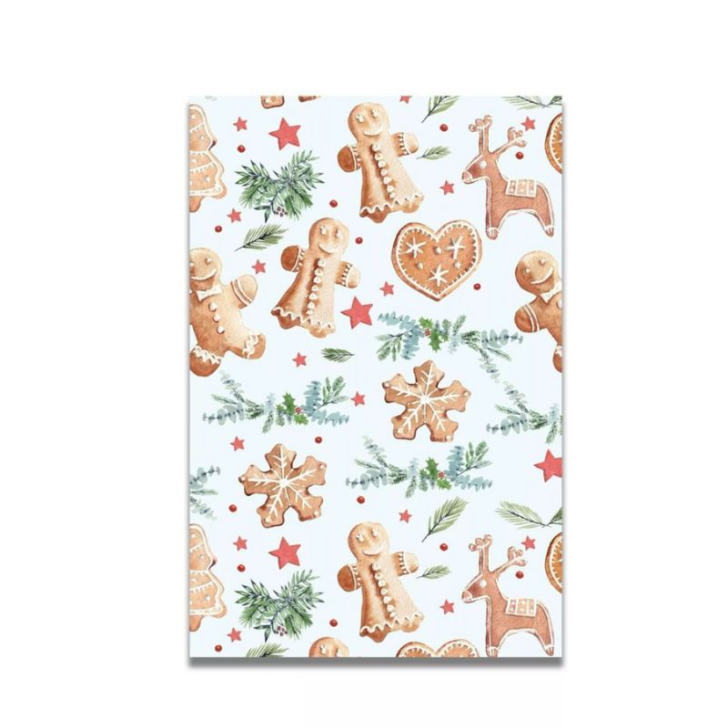 Carte de Vœux Aquarelle Gingerbread
