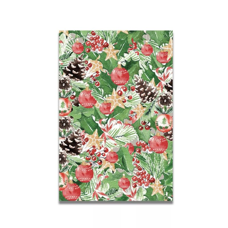 Carte de Vœux Aquarelle Motifs de Noël