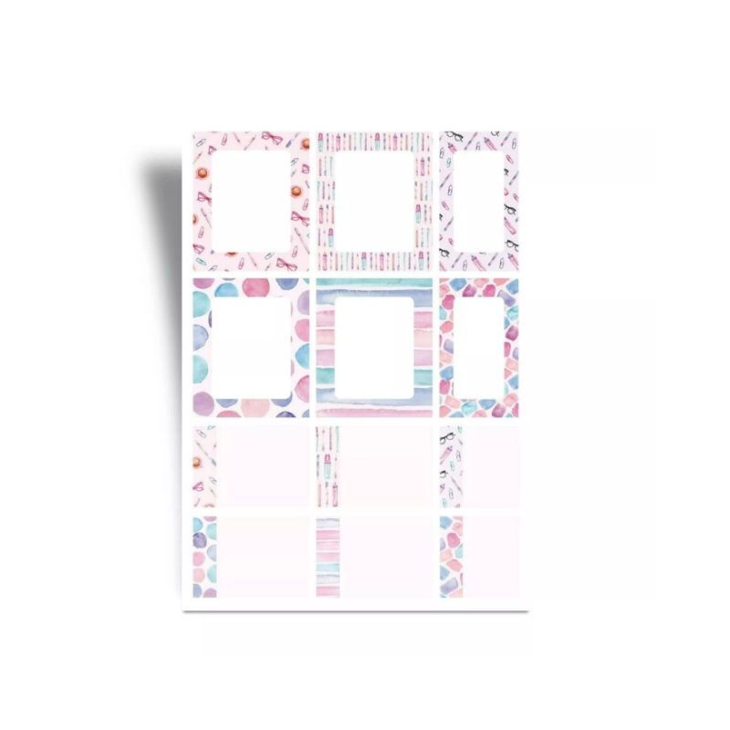 Planche d’Etiquettes Colorées Pastel