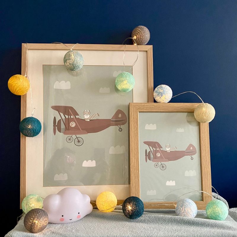 Affiche pour enfant Lama in the Air