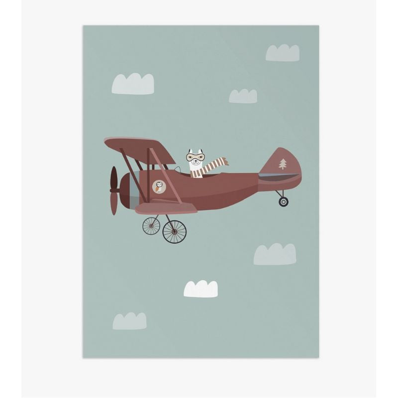 Affiche pour enfant Lama in the Air