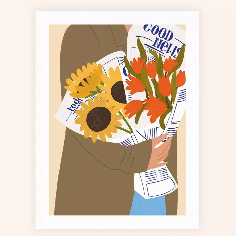 Affiche Fleurie Newspaper