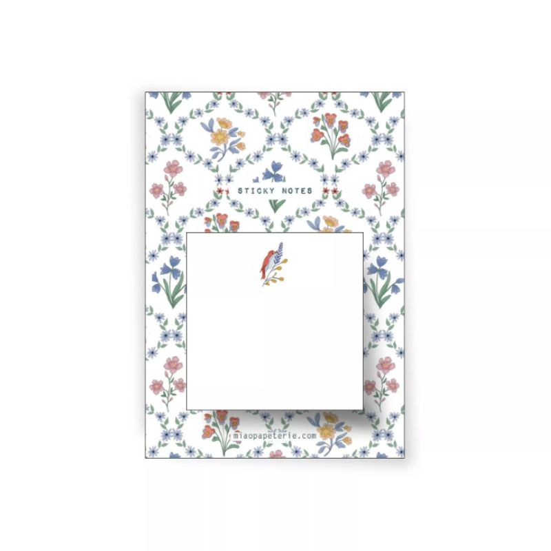 Bloc-Notes post-it Oiseau Fleuri