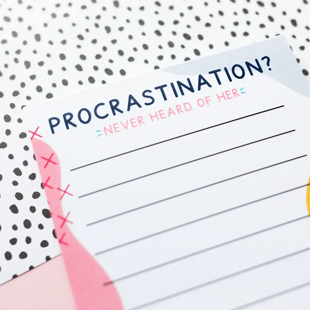 Petit bloc-notes Procrastination
