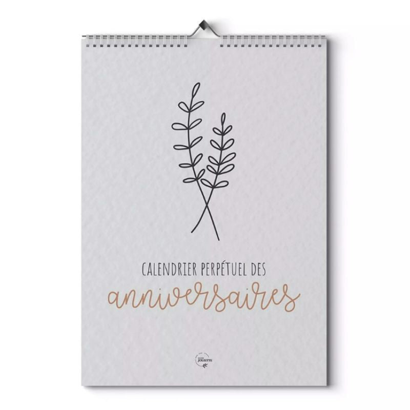 Calendrier des Anniversaires Minimaliste
