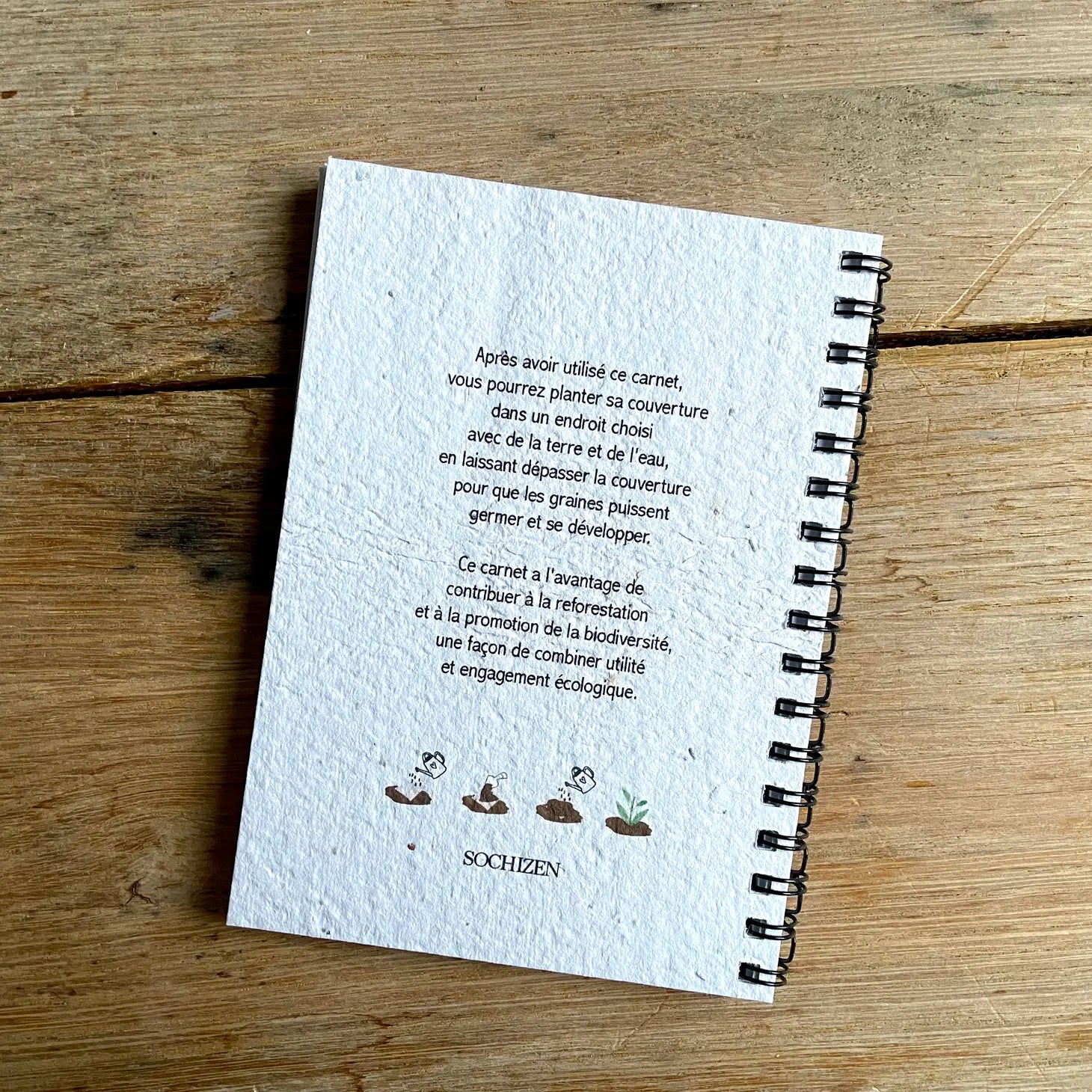Carnet à Spirales avec Couverture à Planter – Fleurs des champs