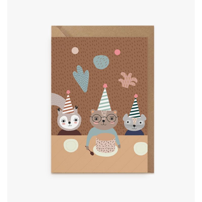 Carte d’Anniversaire pour enfant Animal Party