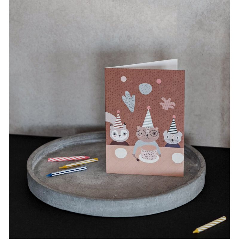 Carte d’Anniversaire pour enfant Animal Party