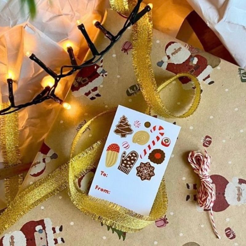 Lot de 10 Etiquettes Cadeaux Gourmandises