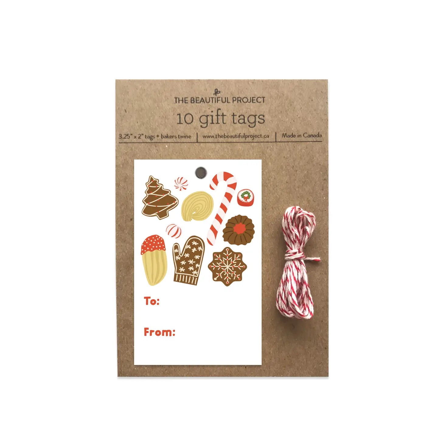 Lot de 10 Etiquettes Cadeaux Gourmandises