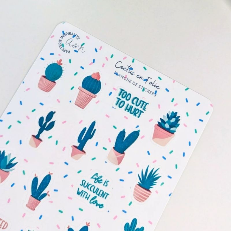 Planche de Stickers Cactus Lover