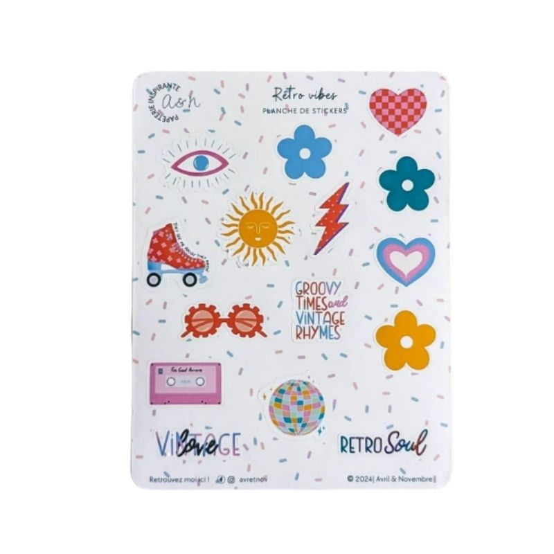 Planche de Stickers Retro Vibes