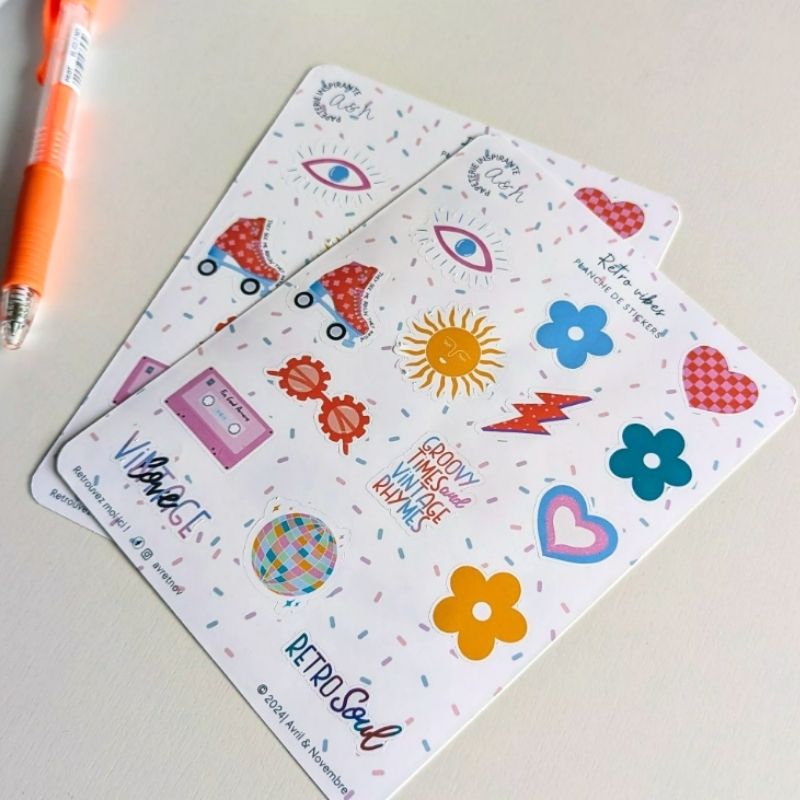Planche de Stickers Retro Vibes