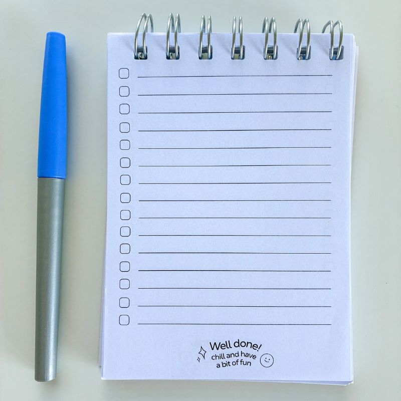 Bloc-Notes à Spirales Bleu - To-Do List