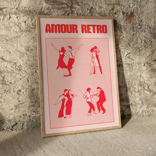 Affiche Amour Retro