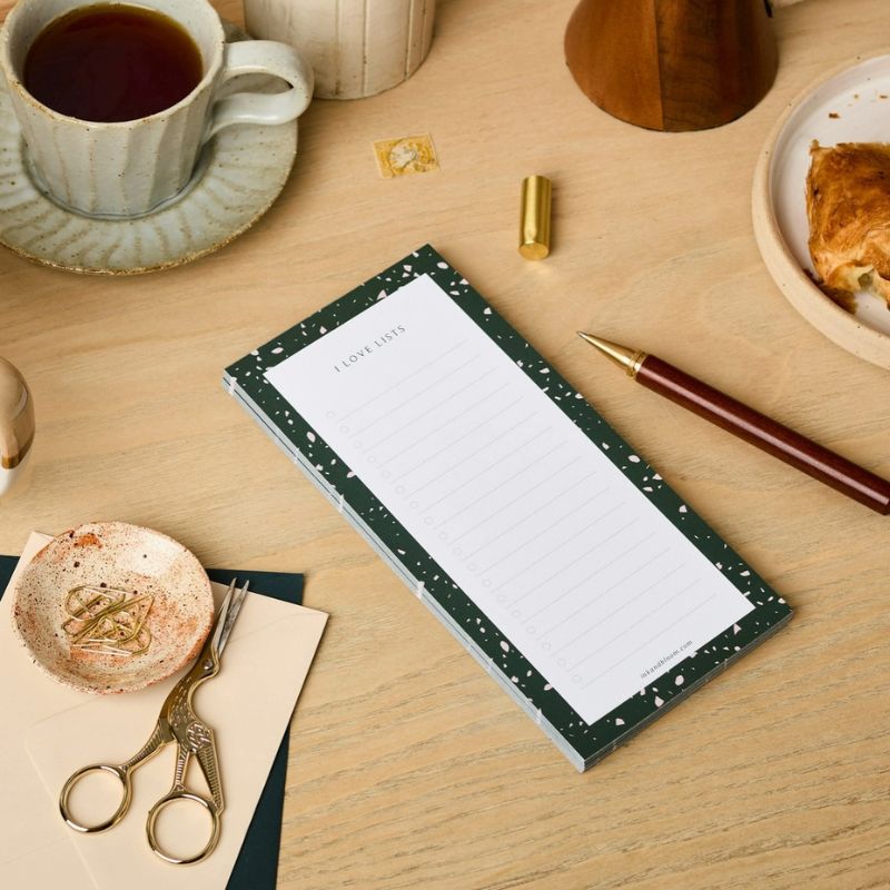 bloc-notes pour to-do list motif terrazzo petit cadeau idéal