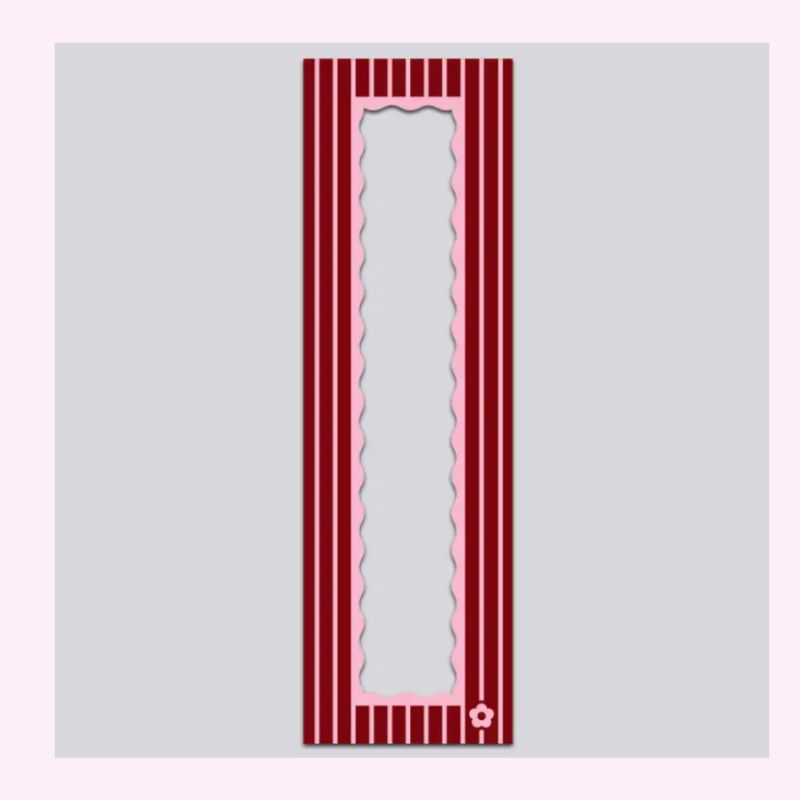 cadre photo magnétique pour frigo à rayures rouges et roses design moderne pop et girly