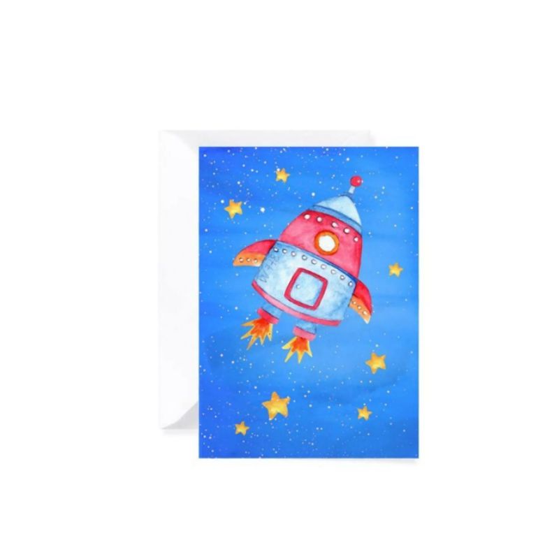 Carte pour Enfant Fusée