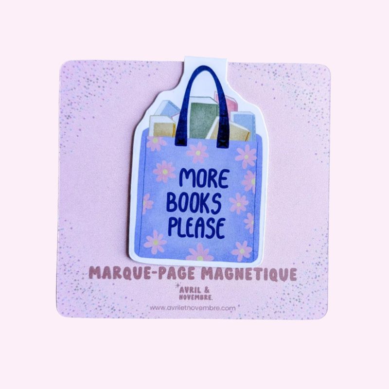 marque-page magnétique more books écoresponsable papier fsc