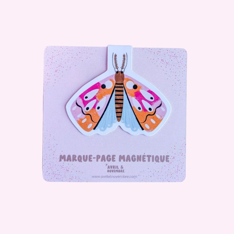 marque-page magnétique lecture papillon coloré