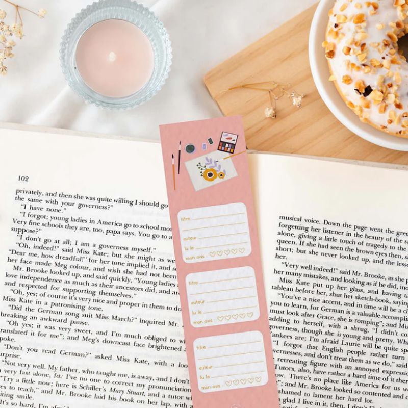 marque-page recto-verso pour les amoureuses de lecture
