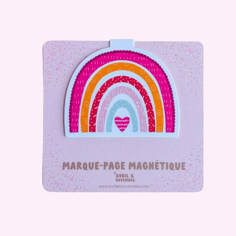 Marque-Page Magnétique Arc-en-Ciel pour enfants et adultes, design coloré et pratique