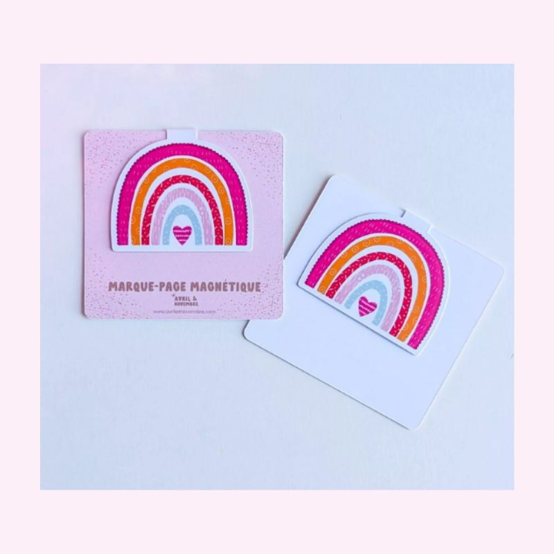 Marque-Page Magnétique Arc-en-Ciel pour enfants et adultes, design coloré et pratique
