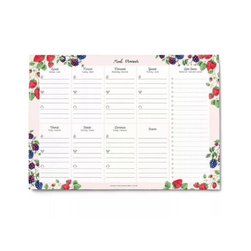 Meal Planner Fruits Rouges