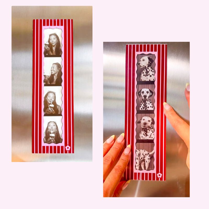 cadre pour photomaton coloré et magnétique