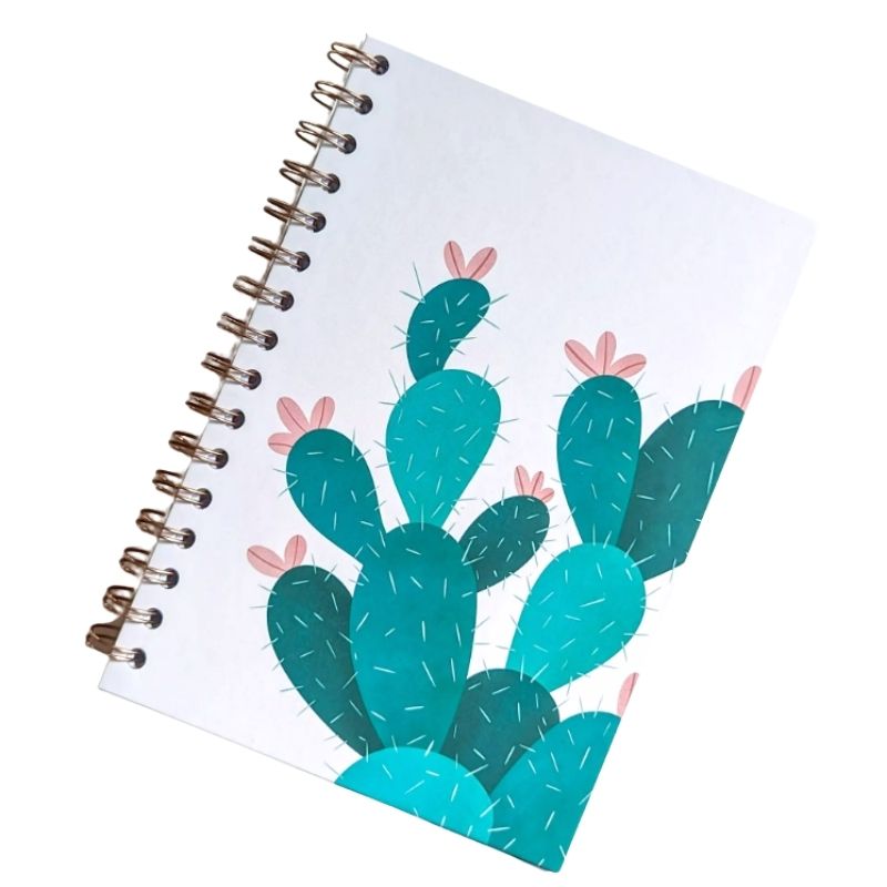 Carnet Ligné à Spirales Cactus