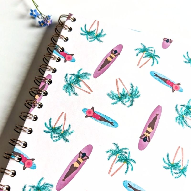 Carnet Ligné à Spirales Surfeuses