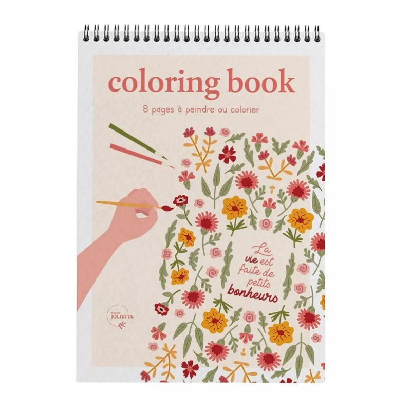 Grand carnet de coloriage Petits Bonheurs