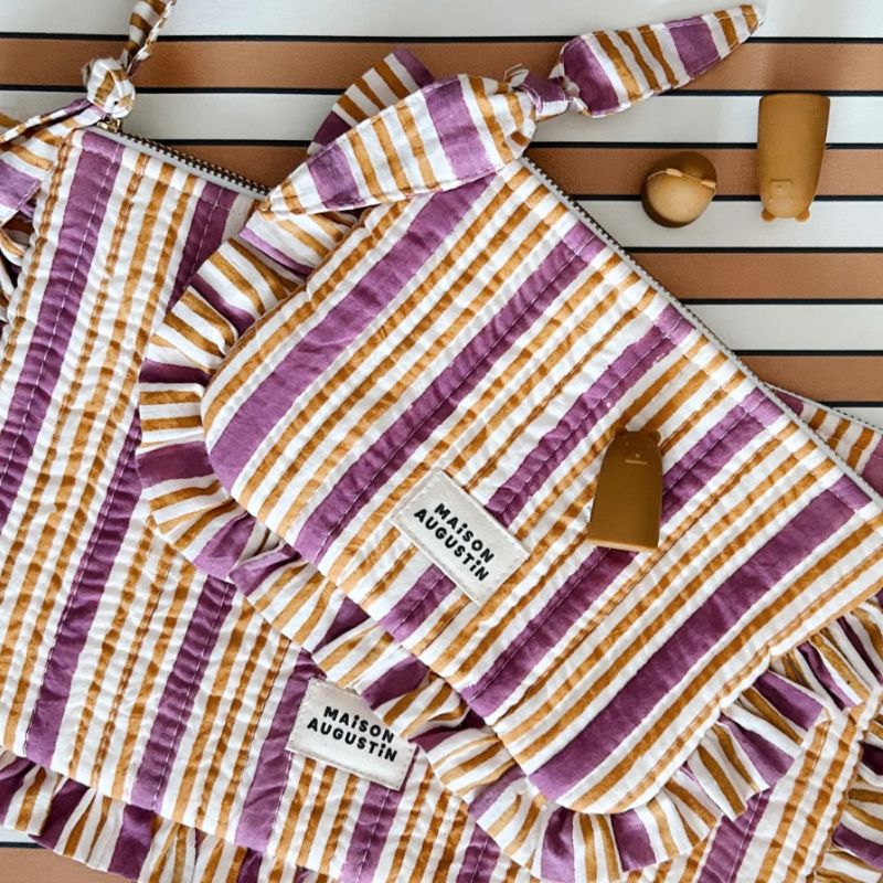 pochette à volants en tissu maison augustin
