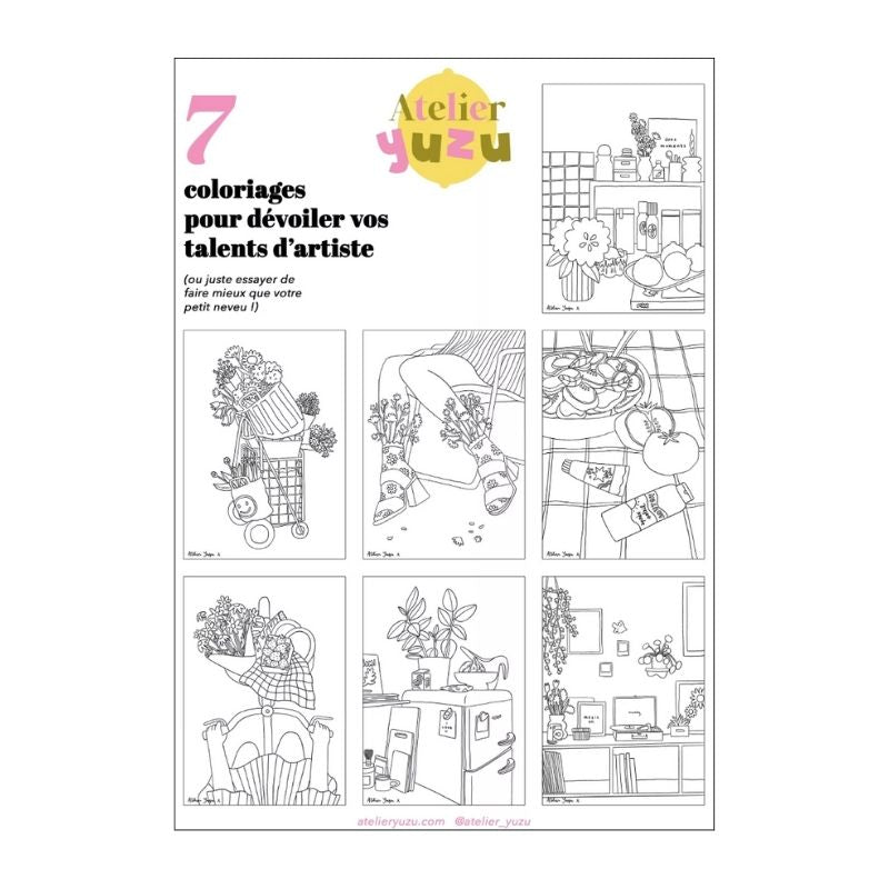 Kit de Coloriage 7 Cartes illustrées