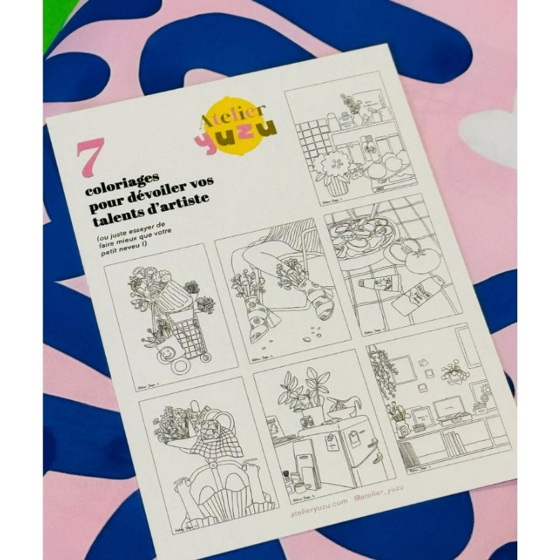 Kit de Coloriage 7 Cartes illustrées