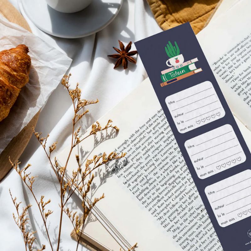 marque-page recto verso pour noter vos lectures