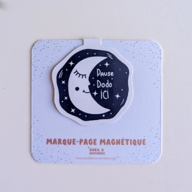 marque-page avril & novembre fait main en france pause dodo motif lune