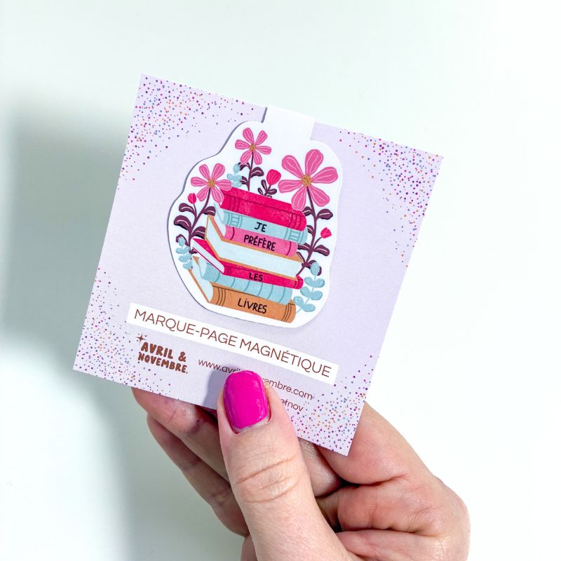 marque-page magnétique je préfère les livres