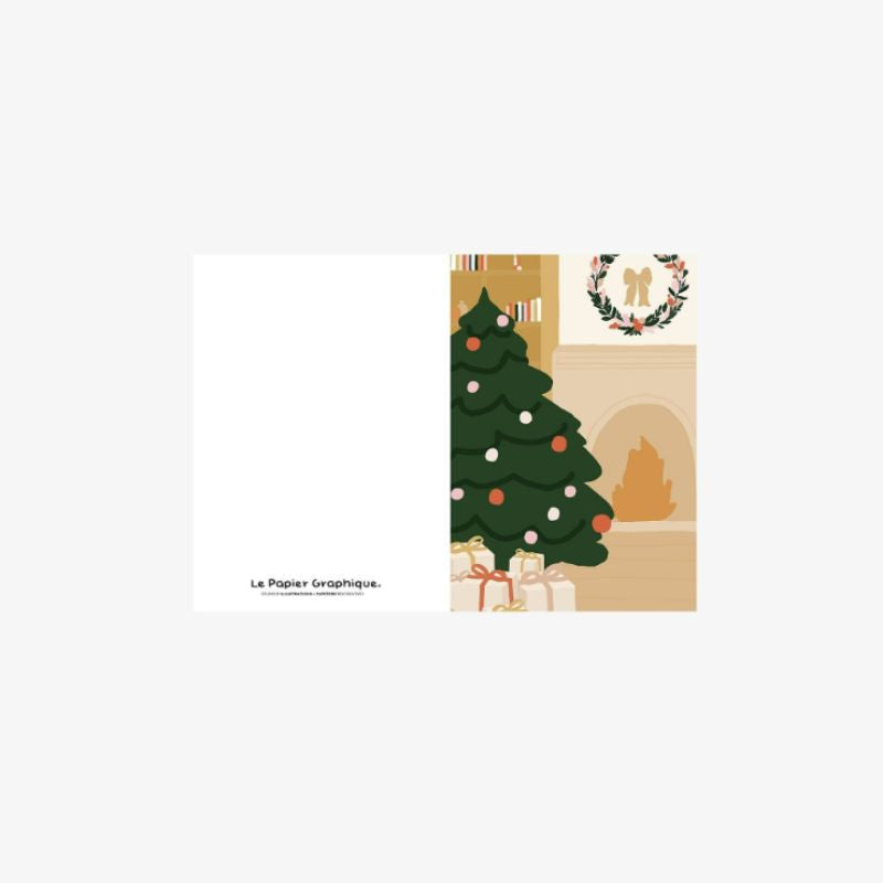 Mini-Carte de Vœux  – Un Sapin au Coin du Feu
