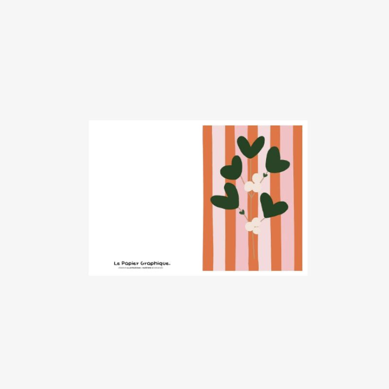 Mini-Carte de Vœux Colorée – Branche de Gui
