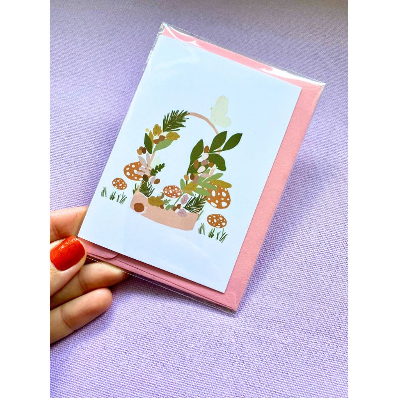 Mini-Carte Double – Illustration d’Automne