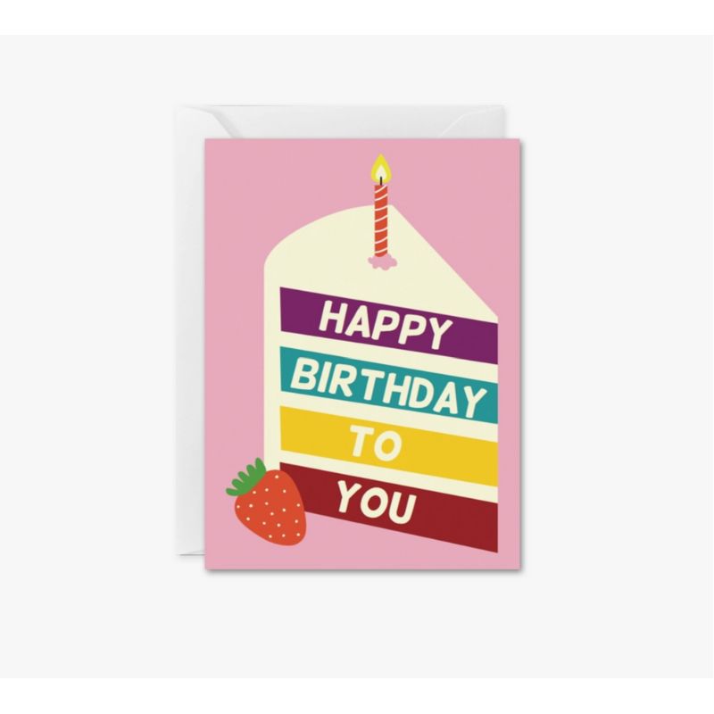 Mini Carte d’Anniversaire Part de Gâteau